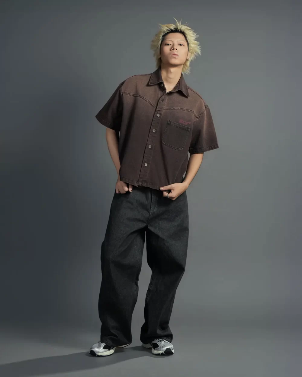 Mocha Rust Mode denim washed shirt 15