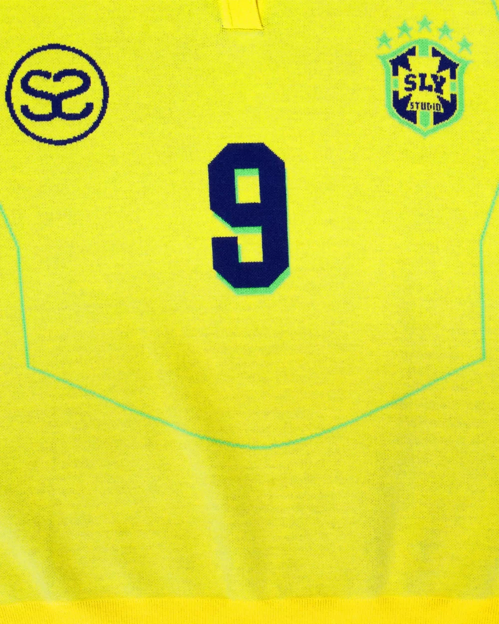 Yellow Selecao Football Knit Shirt 13