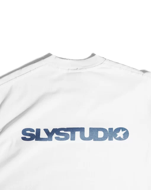 White T-shirt Starburst washed 7