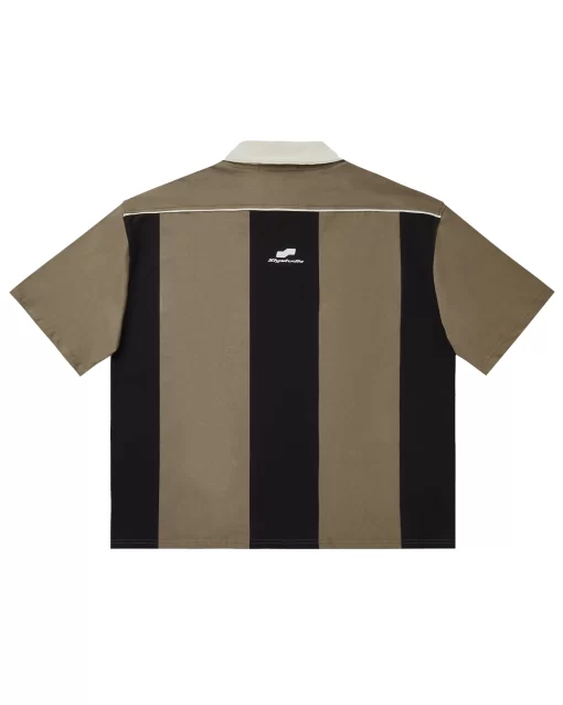 Black n Brown Stripes Boxy Polo 2