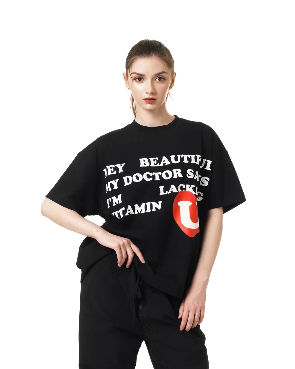 Black Vitamin U Boxy Tee 9