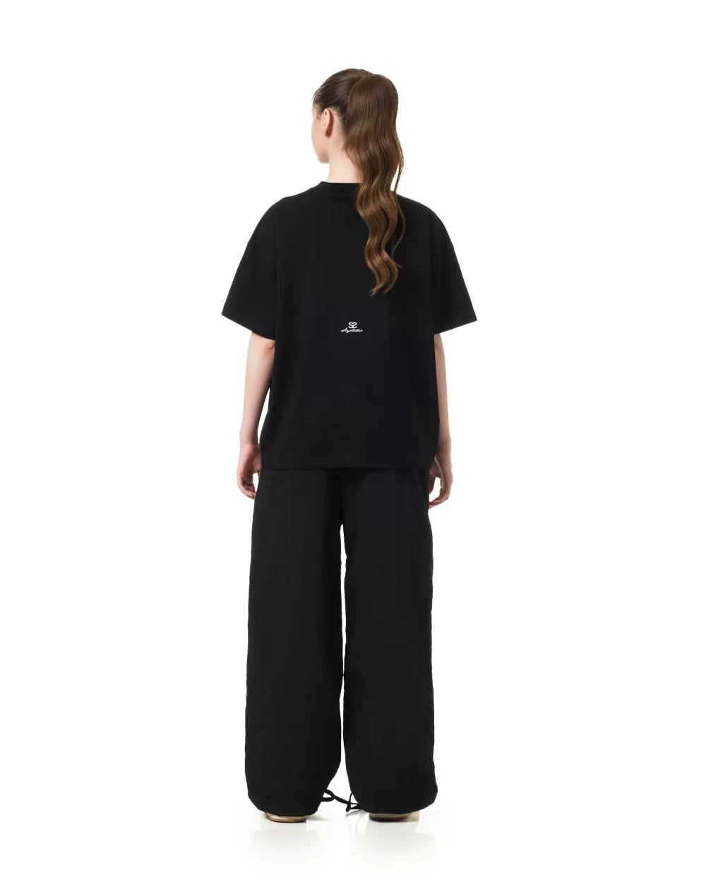 Black Drawstring Baggy Pants 8