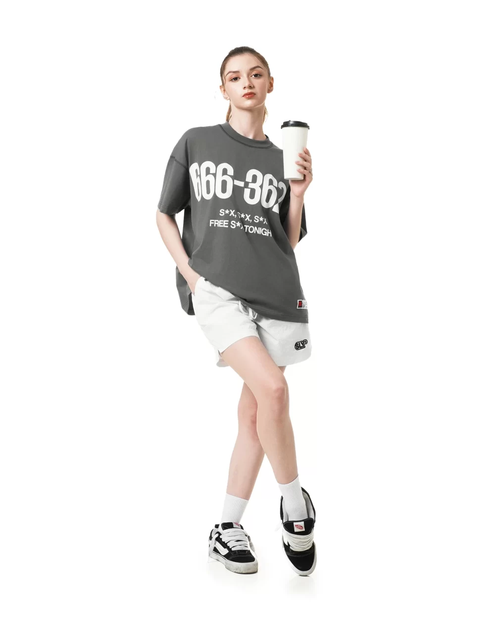 Grey 666 Boxy Tee 7