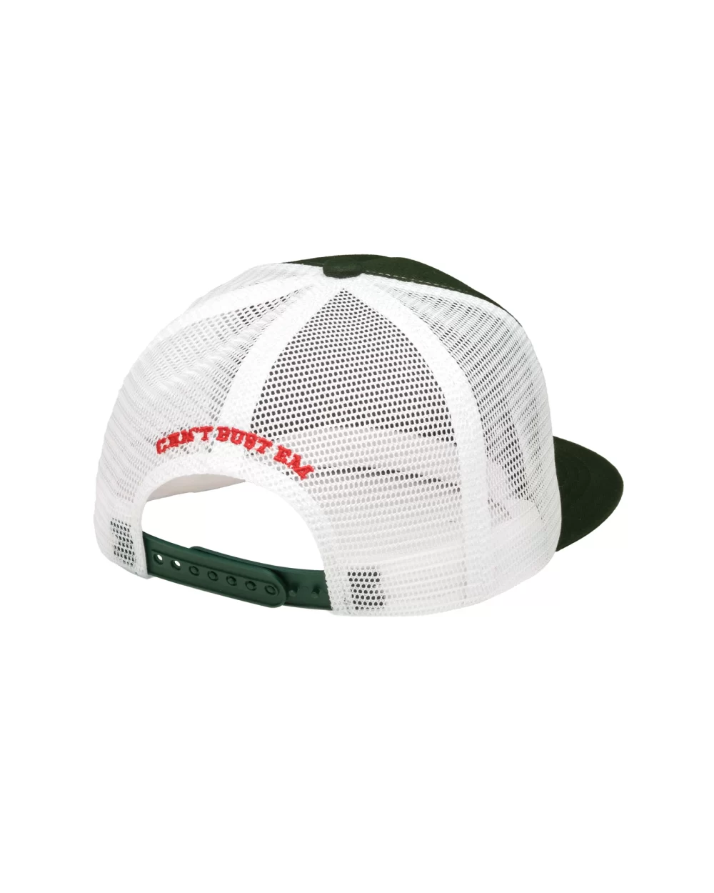 Green White Oval Chain Trucker Hat 7