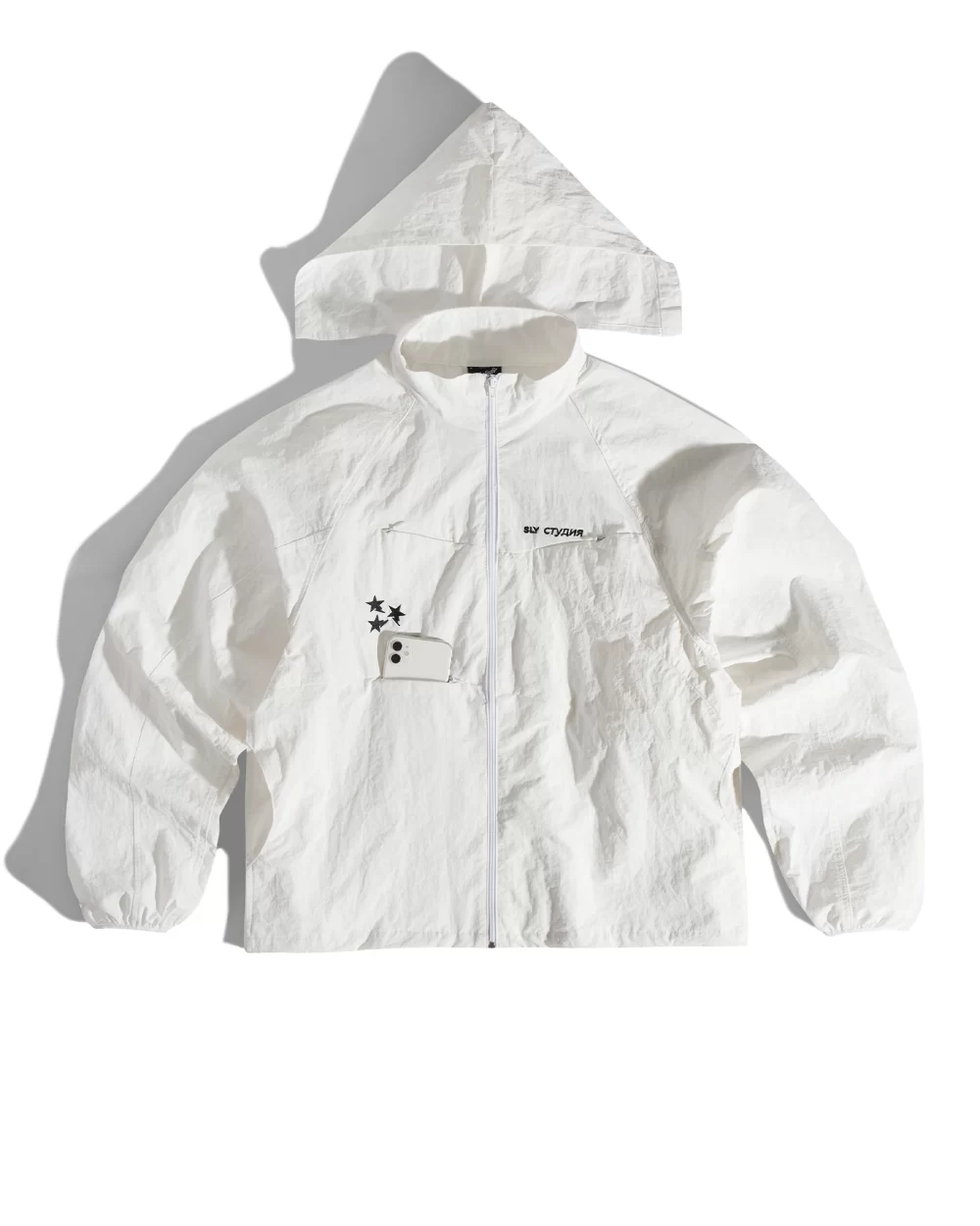 SLY Snail Jacket Wrinkled White 9