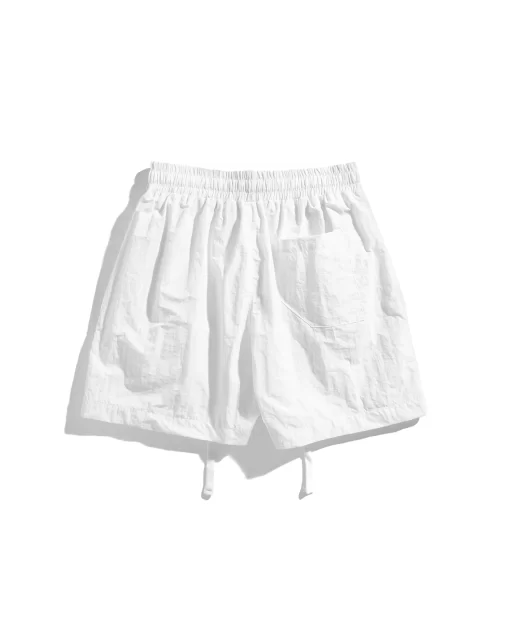 White Wrinkled Parachute Short 2