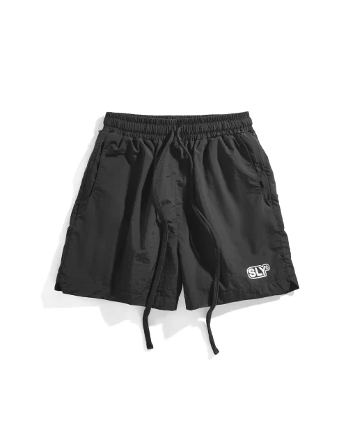 Black Wrinkled Parachute Short 1