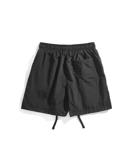 Black Wrinkled Parachute Short 2