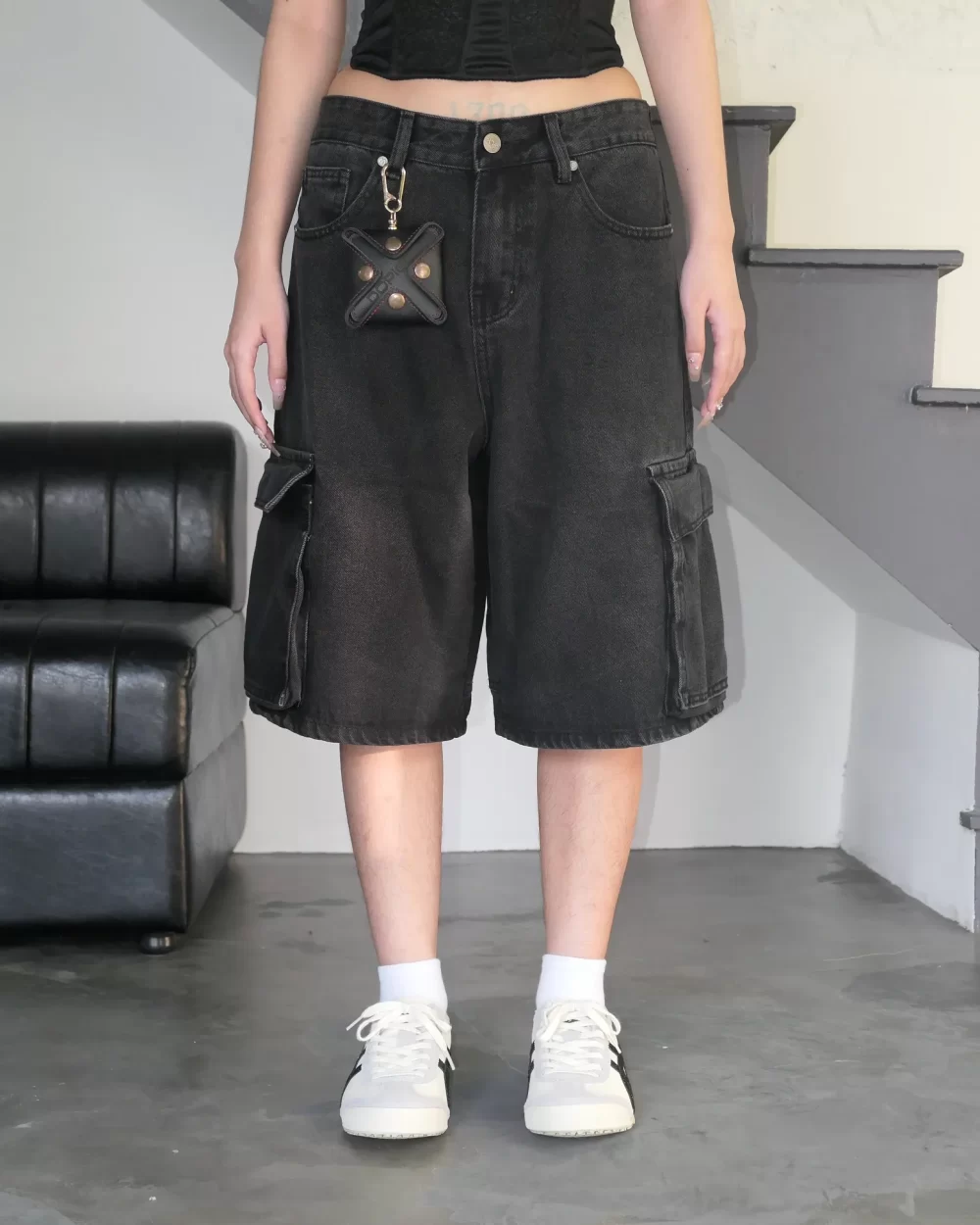 Black XOXO Baggy Short 7