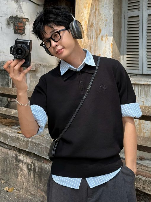 Black SLY Polo Knit 2