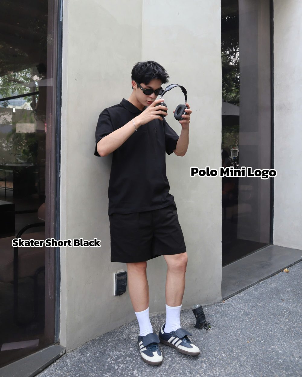 Black Kaki Skater Short 13