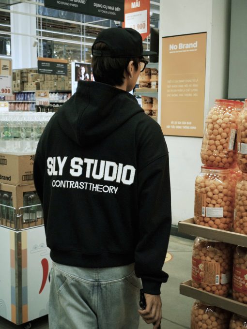Hoodie Zip Theory Black 3
