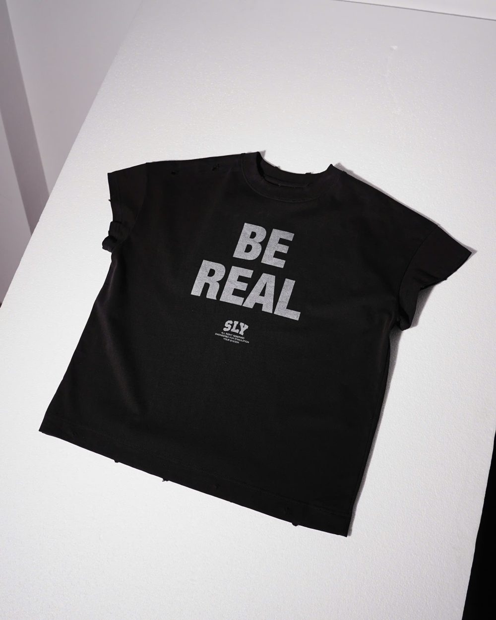 Black BE REAL Oversize TEE 11