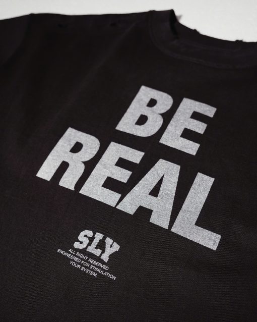 Black BE REAL Oversize TEE 7