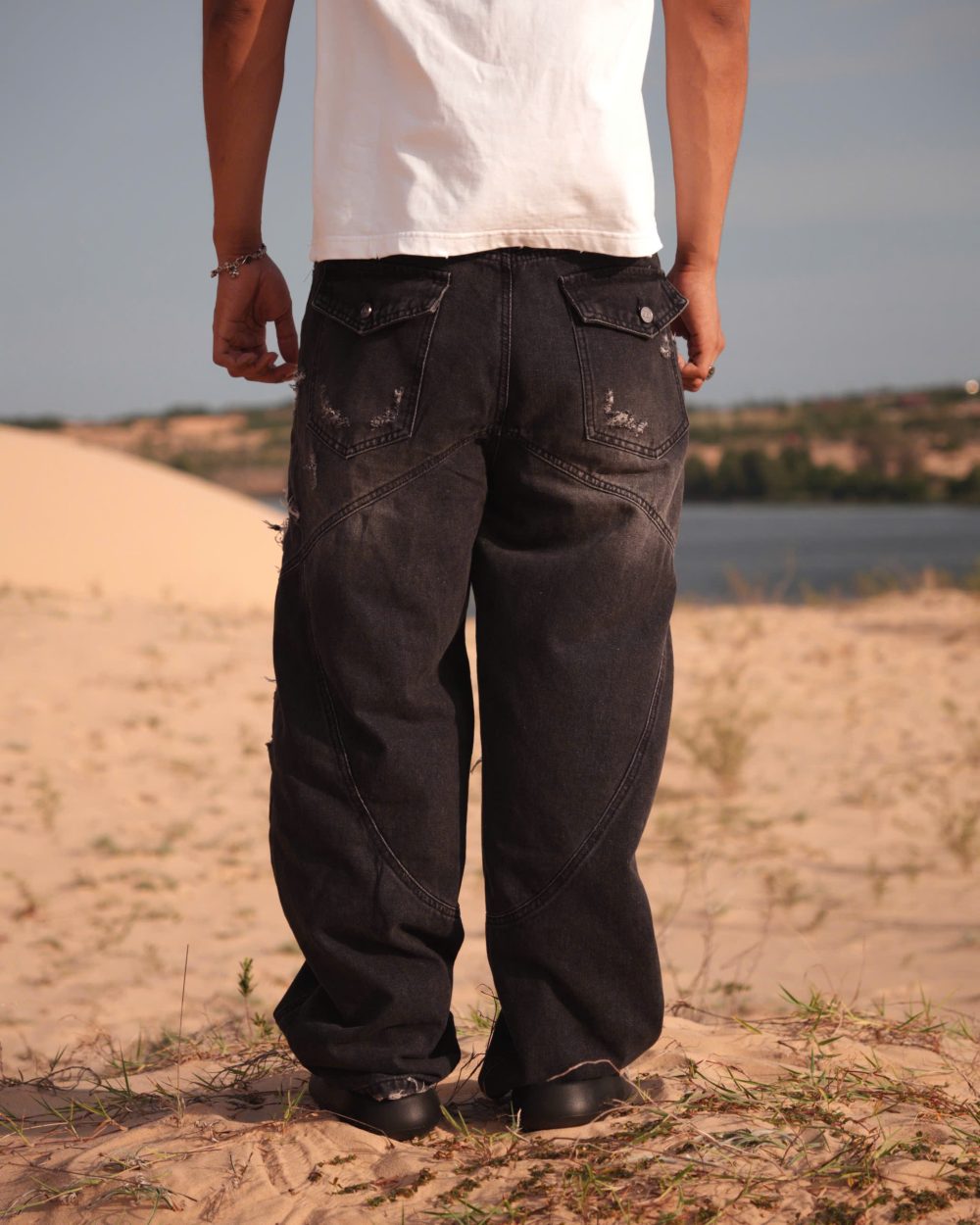 Jeans Straight SLY Dispatch Washed Black 13