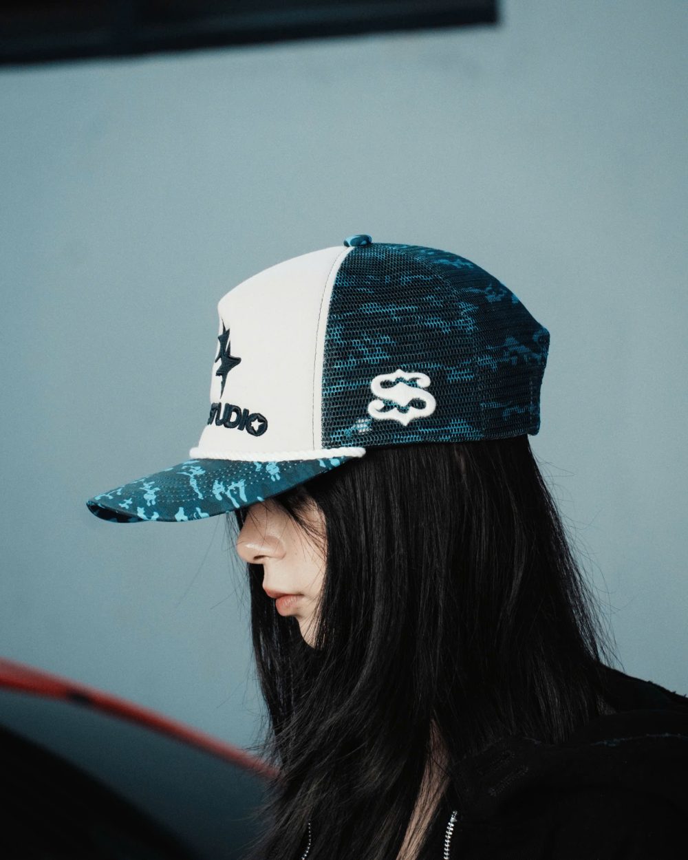 Twinstar Trucker Hat Camo Baby Blue 11